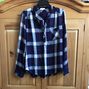 Plaid Roll-tab Shirt